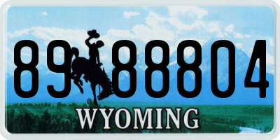WY license plate 8988804