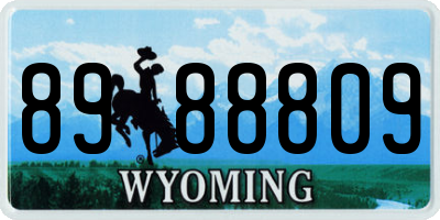 WY license plate 8988809