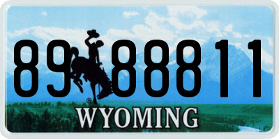 WY license plate 8988811