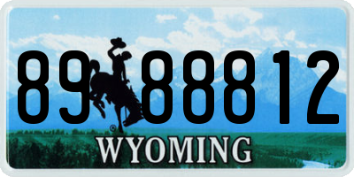 WY license plate 8988812