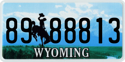 WY license plate 8988813