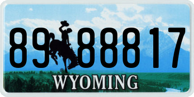 WY license plate 8988817