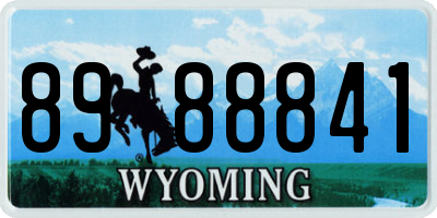 WY license plate 8988841