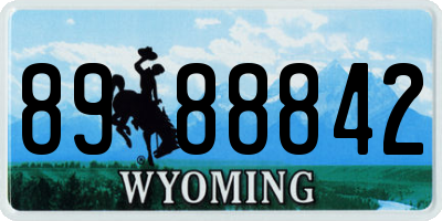 WY license plate 8988842