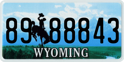 WY license plate 8988843
