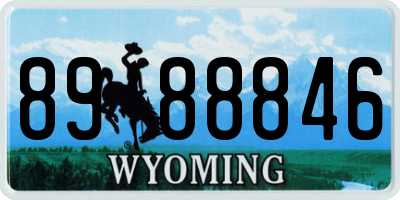 WY license plate 8988846
