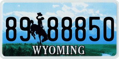 WY license plate 8988850