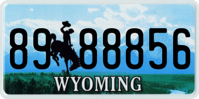 WY license plate 8988856