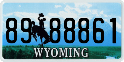WY license plate 8988861
