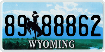 WY license plate 8988862