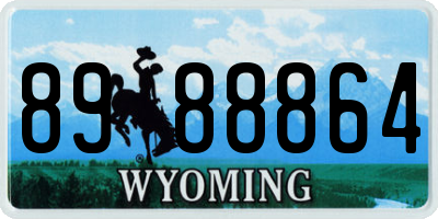 WY license plate 8988864