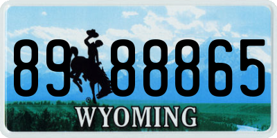 WY license plate 8988865