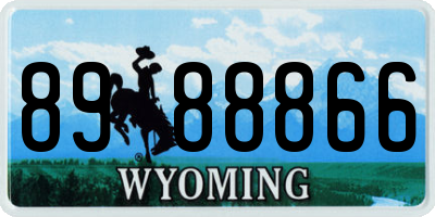 WY license plate 8988866