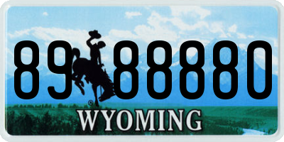 WY license plate 8988880