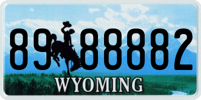 WY license plate 8988882
