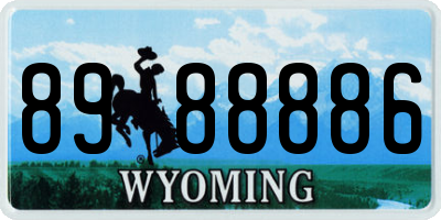 WY license plate 8988886