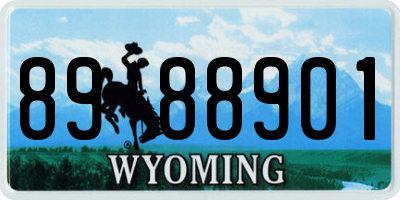 WY license plate 8988901