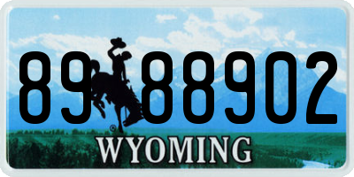 WY license plate 8988902