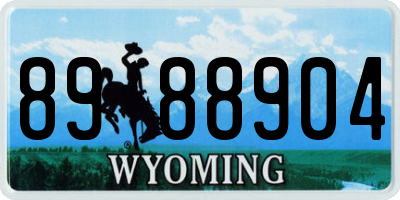 WY license plate 8988904