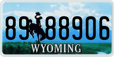 WY license plate 8988906