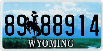WY license plate 8988914