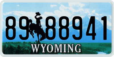 WY license plate 8988941