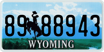 WY license plate 8988943