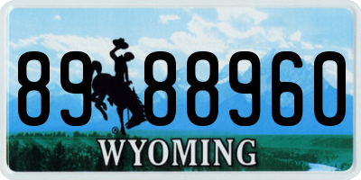 WY license plate 8988960