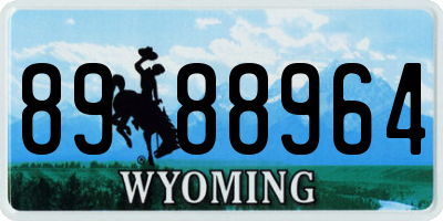 WY license plate 8988964