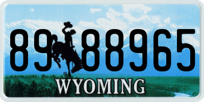 WY license plate 8988965