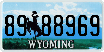 WY license plate 8988969