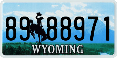 WY license plate 8988971
