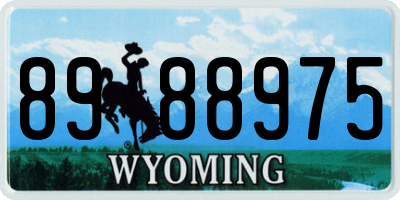 WY license plate 8988975