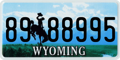 WY license plate 8988995