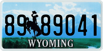 WY license plate 8989041