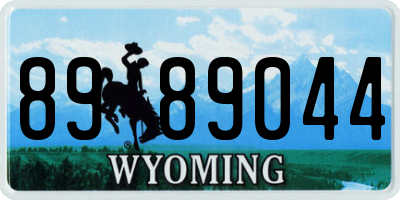 WY license plate 8989044
