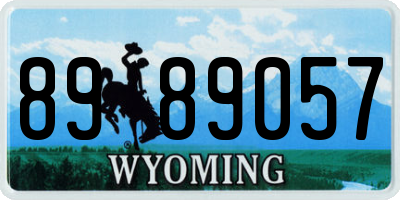 WY license plate 8989057