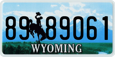 WY license plate 8989061