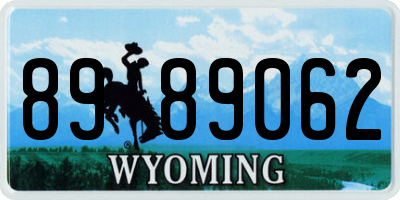 WY license plate 8989062
