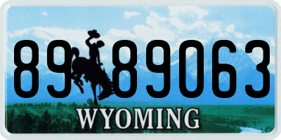 WY license plate 8989063