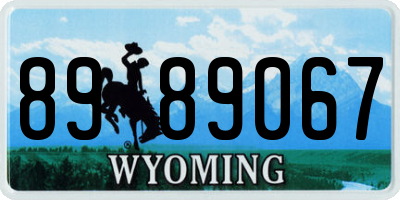 WY license plate 8989067