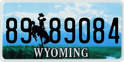 WY license plate 8989084