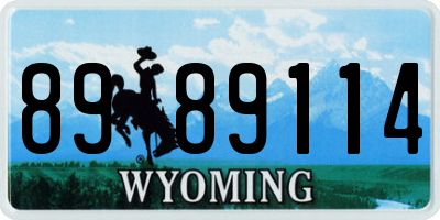 WY license plate 8989114