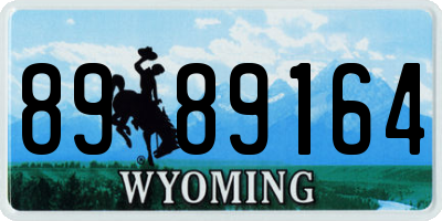 WY license plate 8989164