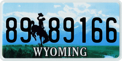 WY license plate 8989166
