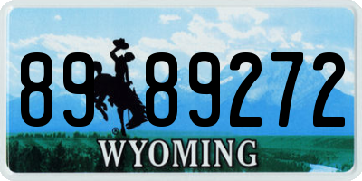 WY license plate 8989272