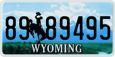 WY license plate 8989495