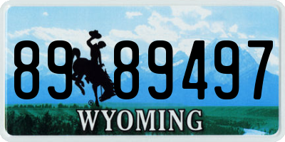 WY license plate 8989497