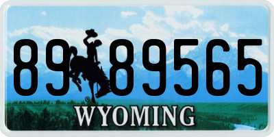 WY license plate 8989565