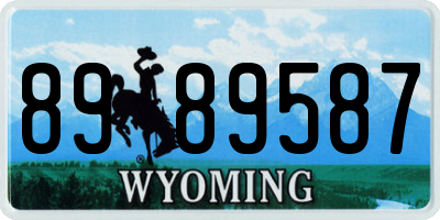 WY license plate 8989587
